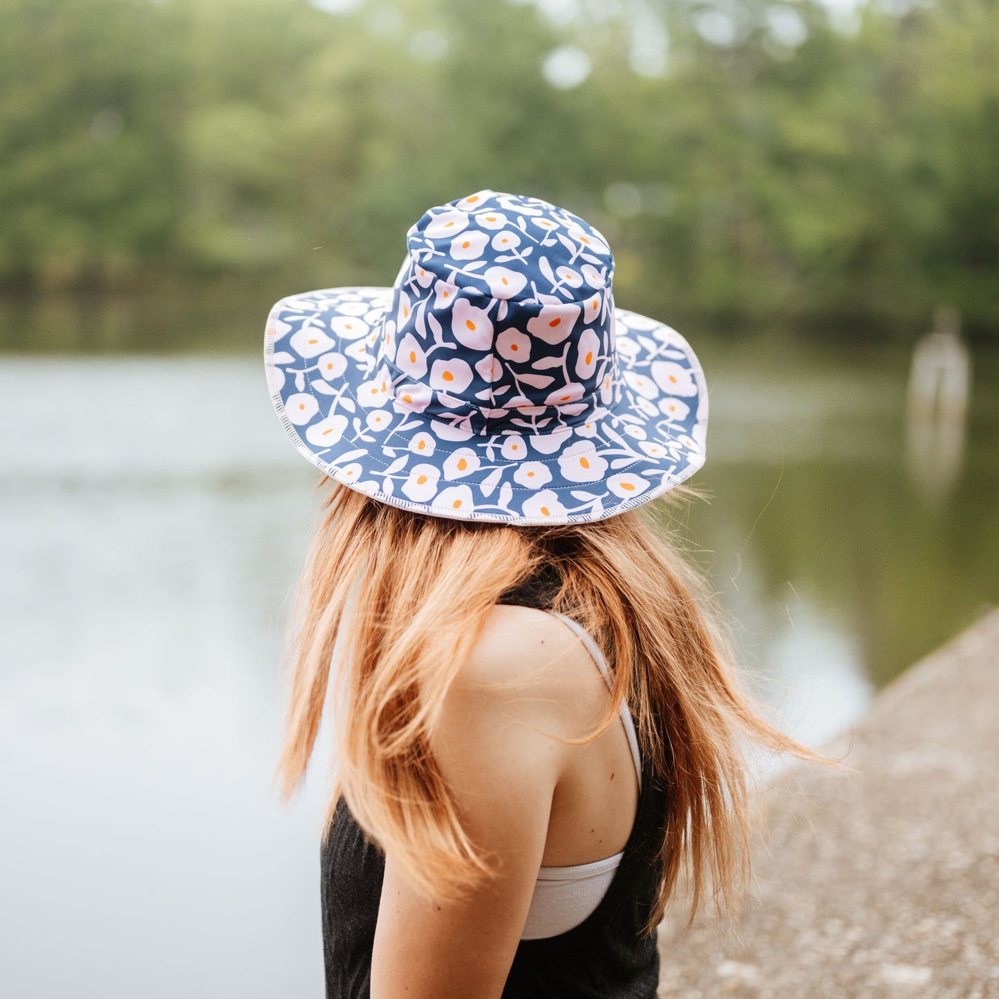 Reversible Bucket Hat - New Product Pink Floral/Light Pink