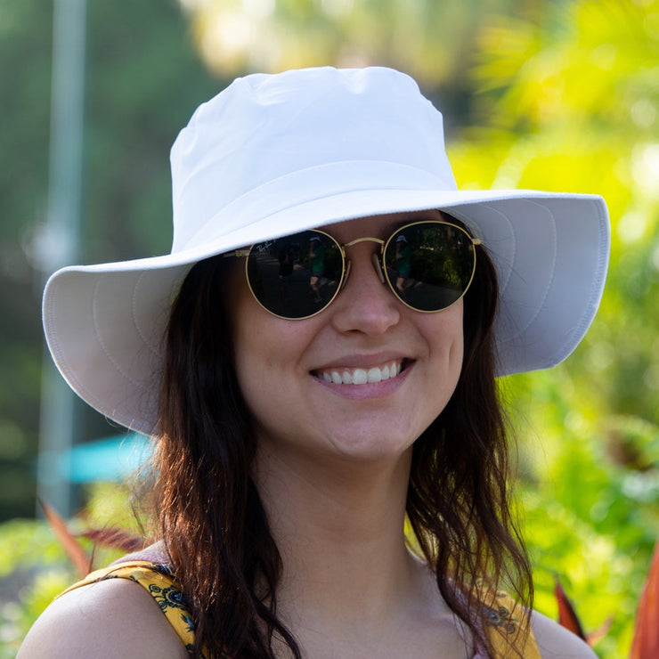 NEW and Improved Bucket Hat WHITE – SWIMLIDS