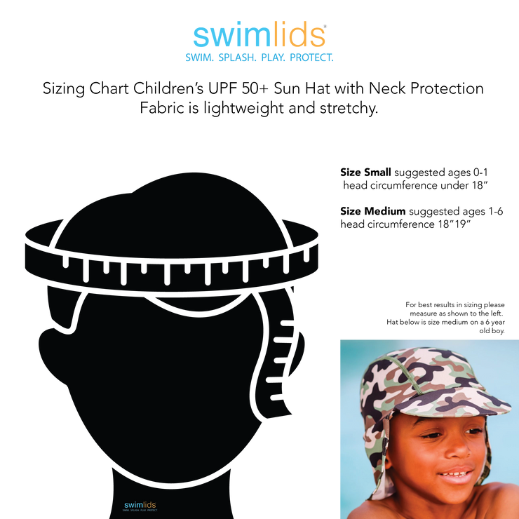 Kids Sun Hat with neck protection - Infant size – SWIMLIDS