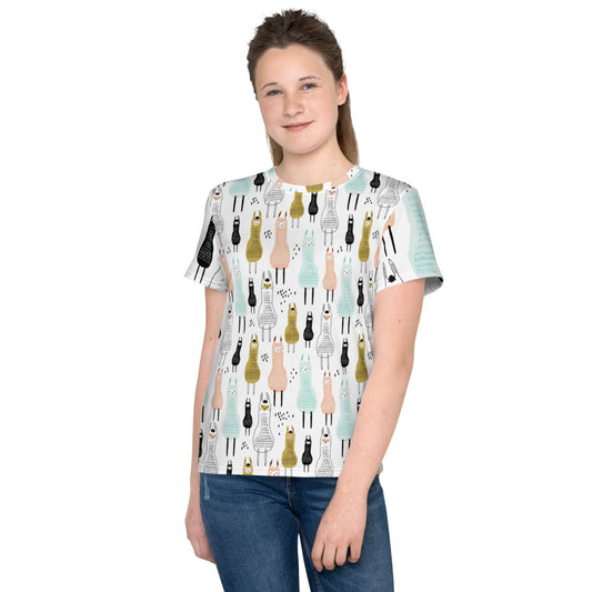 Youth crew neck t-shirt with Llama