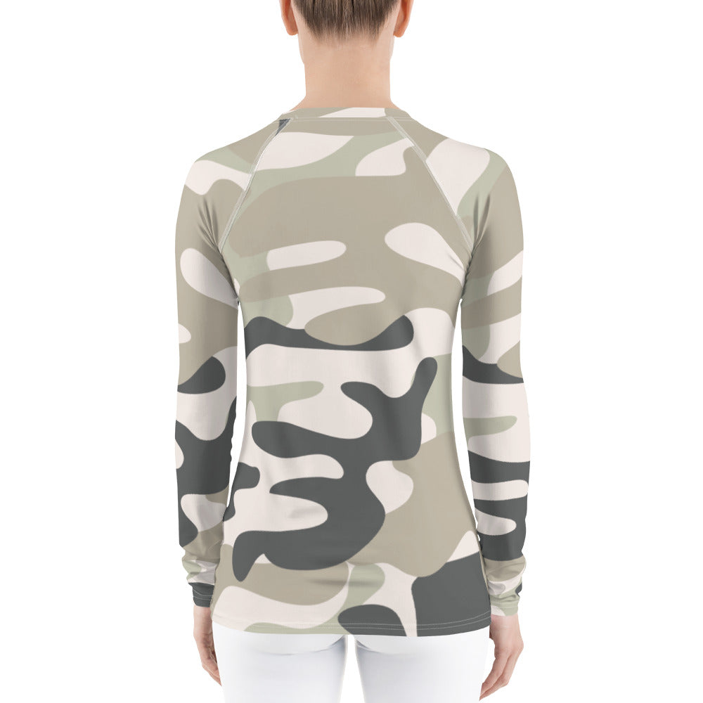 Women's Rash Guard with Camo Print