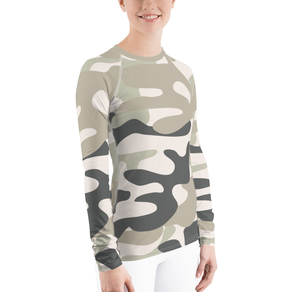 Women's Rash Guard with Camo Print