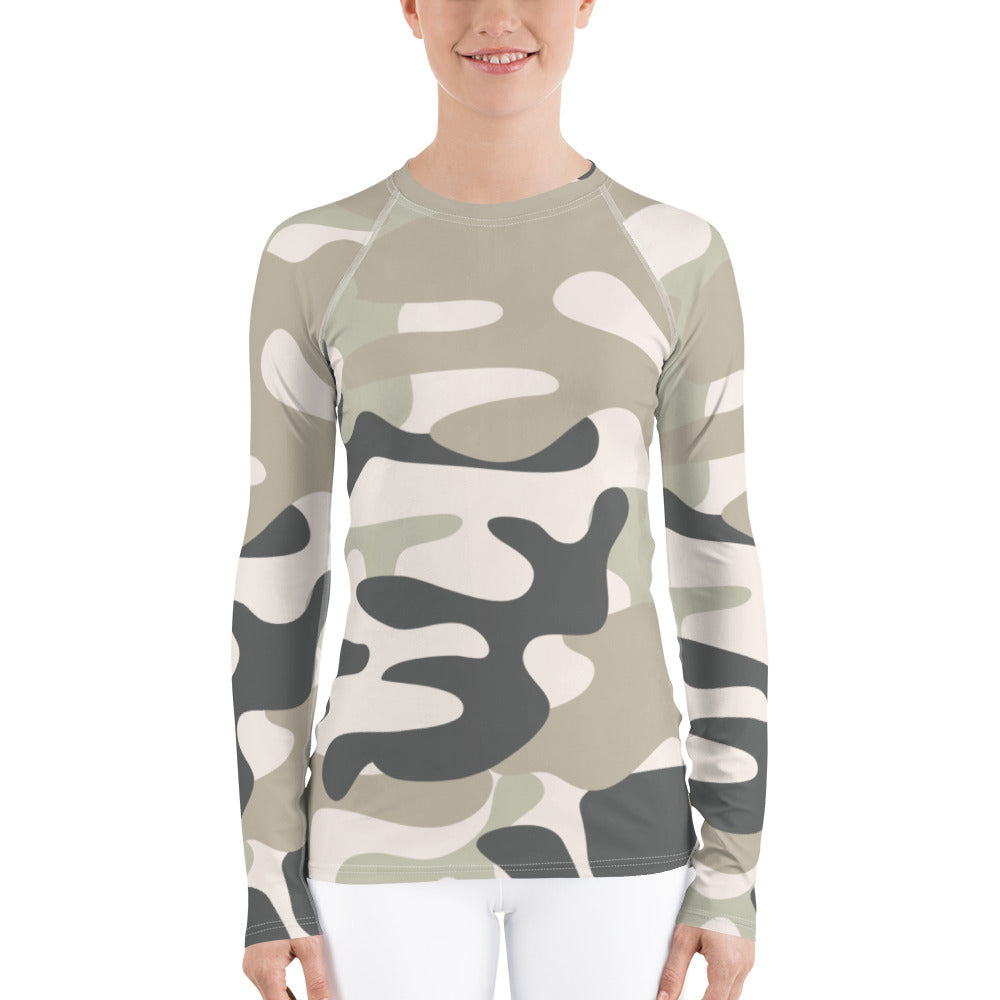 Women's Rash Guard with Camo Print