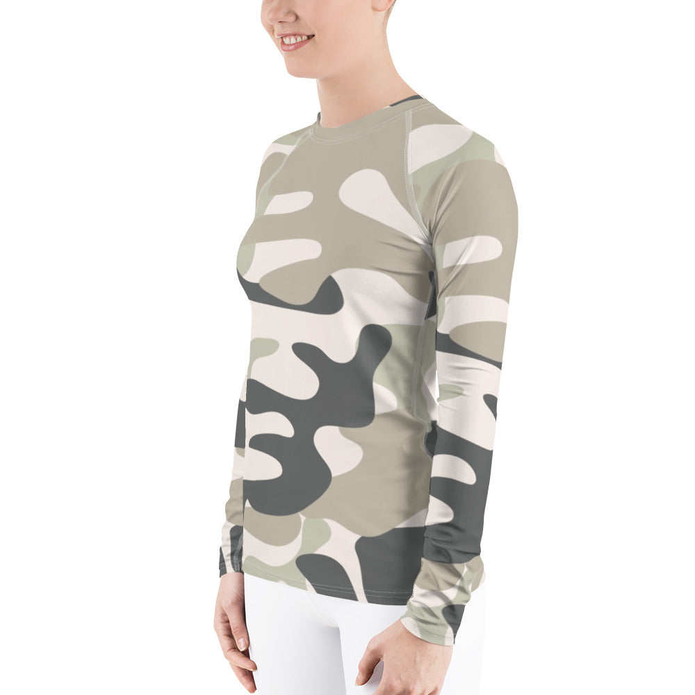 Women's Rash Guard with Camo Print