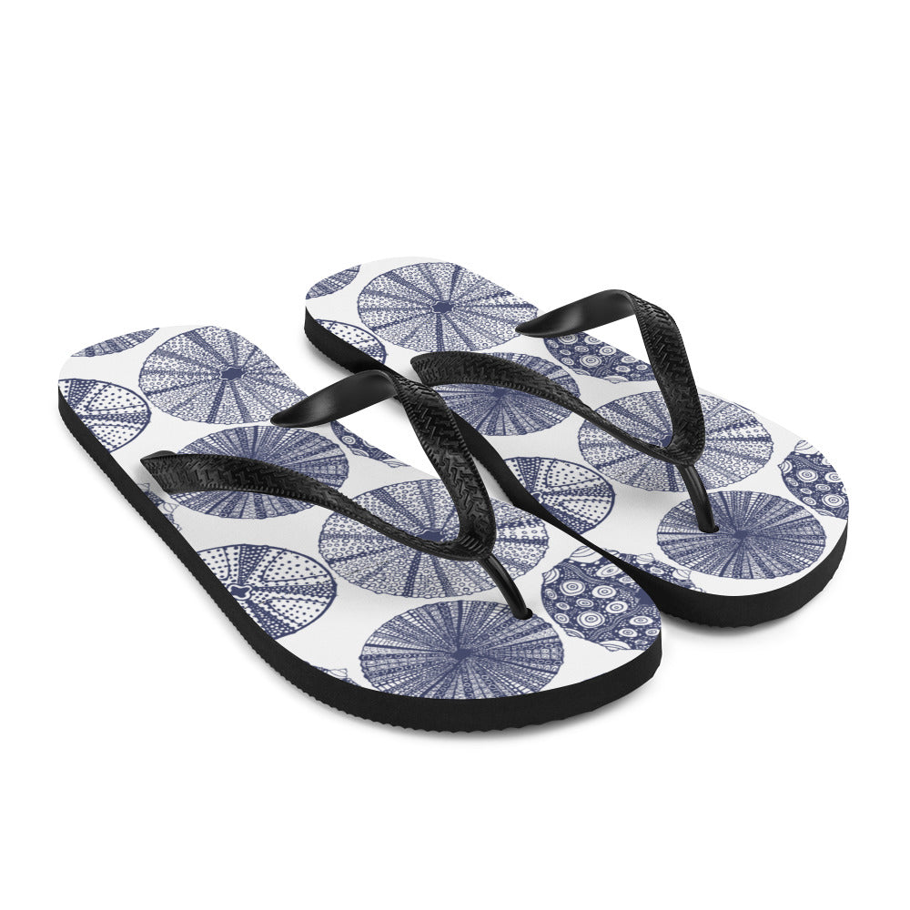 Flip-Flop with Sea Urchin Print