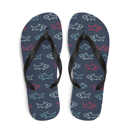 Flip-Flops with Shark Print