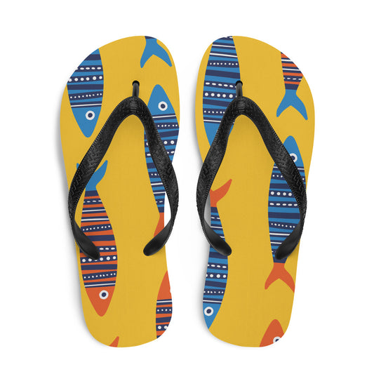 Flip-Flops with Fish Print